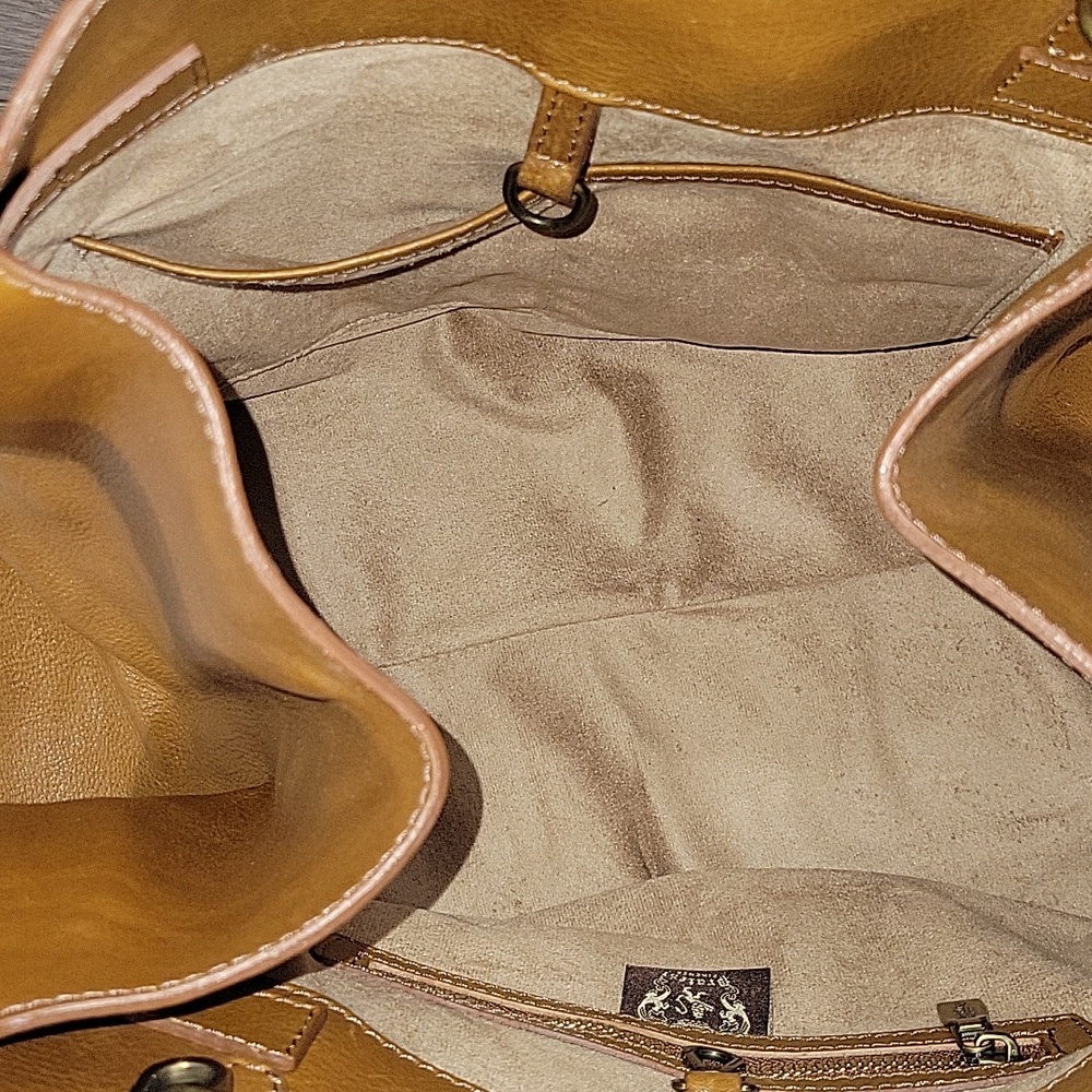 Large Pratesi Firenze Brown Italian Leather Tote Crossbody Bag - Picture 10 of 14